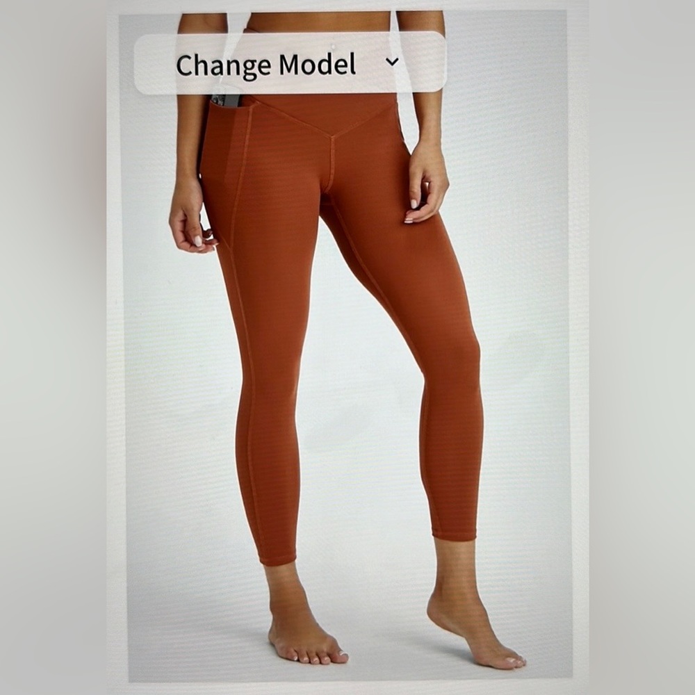 NWT- Fabletics PureLuxe High-Waisted Crossover 7/8 Leggings -MAHOGANY (24”) NWT!